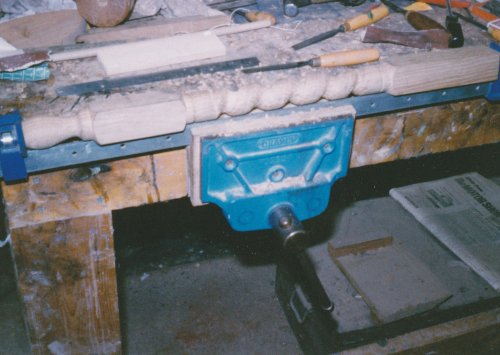 Making a barley twist leg