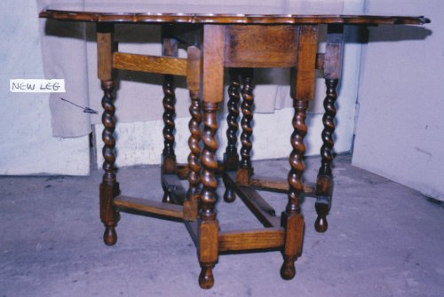 Restored Barley Twist Table