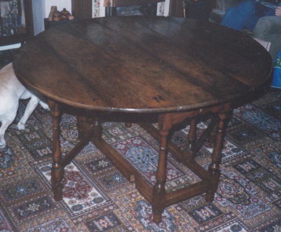 Oak Drop Leaf Table  completed restoration