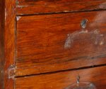 Damaged veneer and missing handles