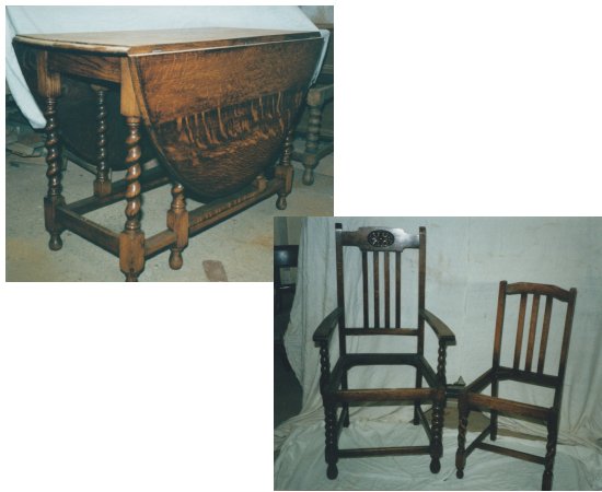 Edwardian Barley Twist Table and Chair