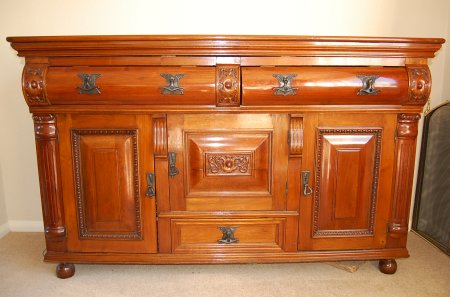 Refurbished and French polished walnut sideboard