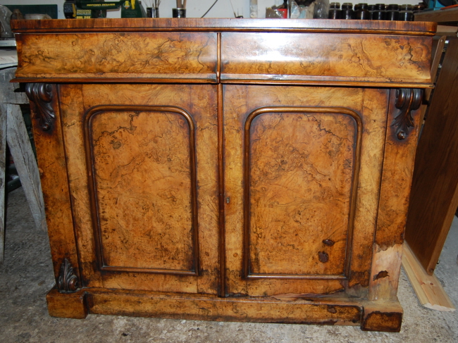 Walnut Chiffonier - somewhat worse for wear.
